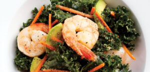 Asian Kale, Shrimp, and Avocado Salad
