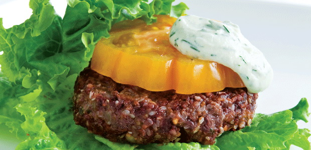 Beet Burgers with Almonaise