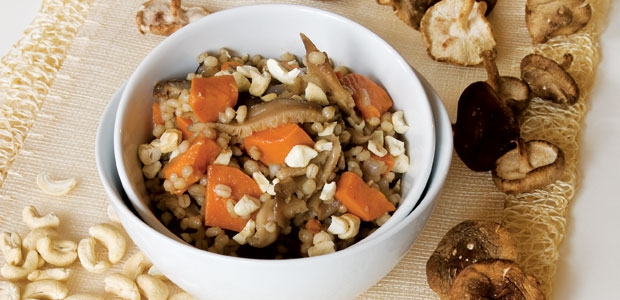 Barley and Shiitake Mushroom Dinner