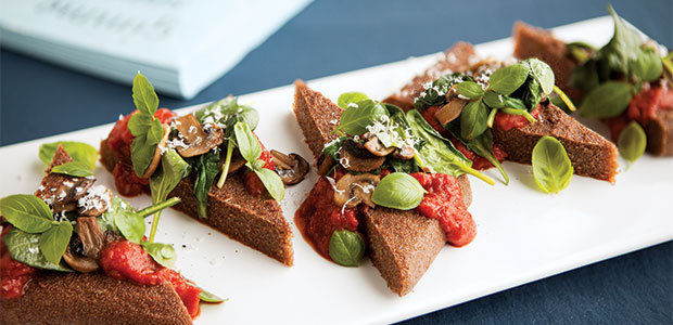 Teff Polenta Pizza Stacks