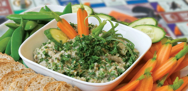 Eggplant Dip with Veggies