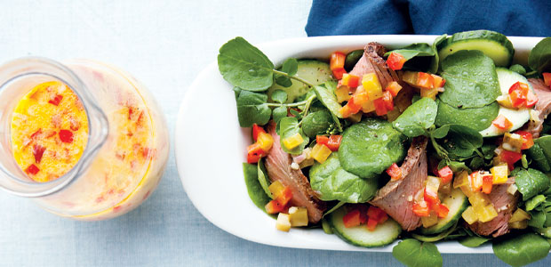Steak Salad with Pickle-Pepper Dressing