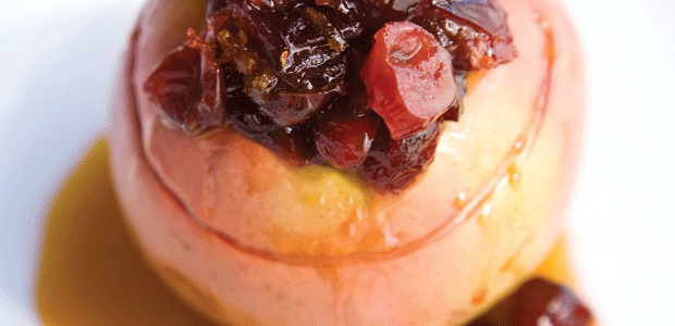 Baked Autumn Apples with Caramel-Clove Sauce