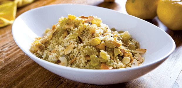 Orange Couscous with Toasted Almonds and Raisins
