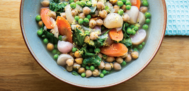 Meatless Monday: Lemony Spring Vegetable and Chickpea Stew