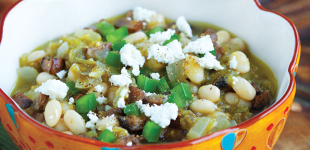 Green Chili with Portobello Mushrooms