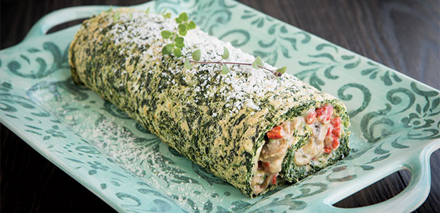 Spinach Mushroom Roulade