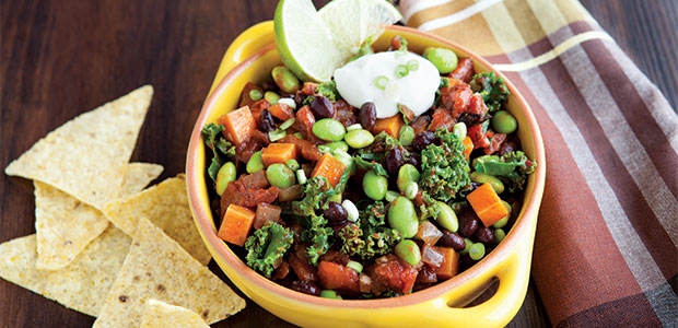 Meatless Monday: Vegetarian Chili with Jewel Yams