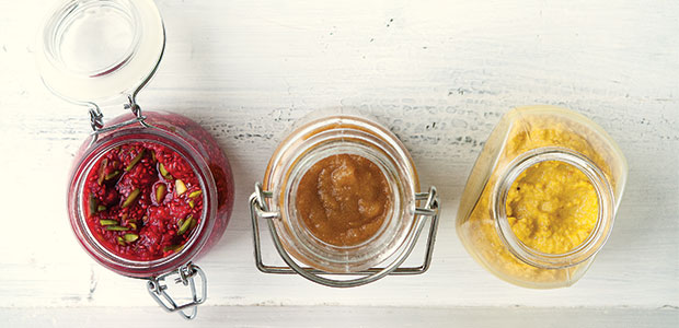 Star spreads: Raspberry Pistachio Jam / Pear Butter / Honey Mustard