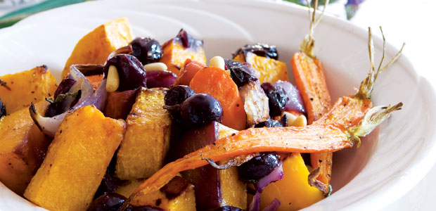 Roasted Butternut Squash and Carrots with Sage