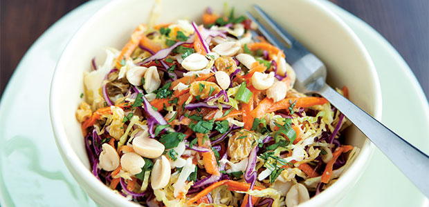 Cabbage Slaw with Miso Dressing