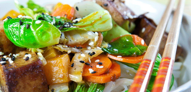 Tofu Stir-fry with Sriracha Chili Marinade