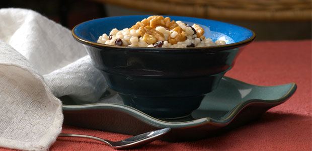 Hot Barley Breakfast with Honeyed Walnuts