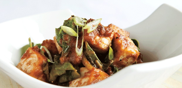 Stir-Fried Turnip Greens and Tofu