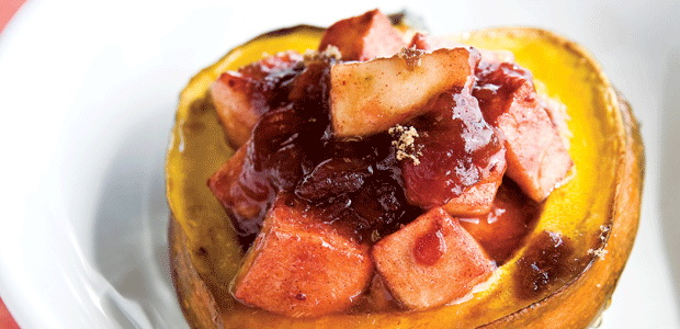 Apple and Cranberry Stuffed Acorn Squash