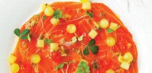 Salmon and Honeydew Carpaccio