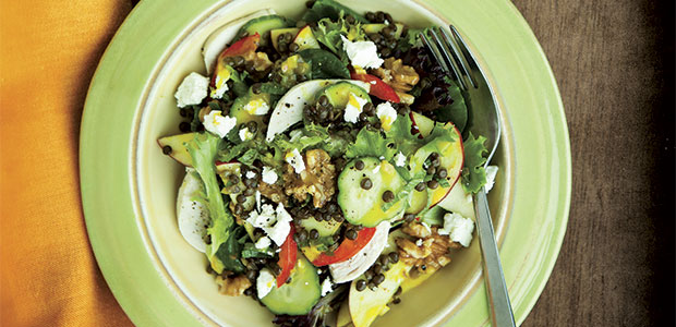 Chicken Lentil Salad with Honey Mustard Dressing