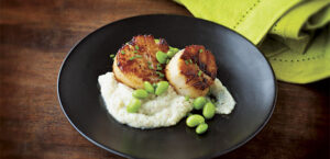Scallops with Cauliflower Mustard Purée