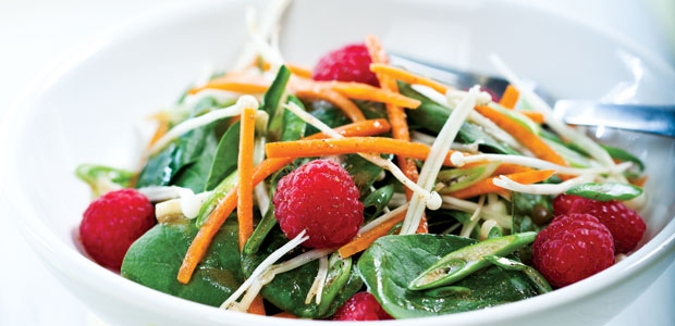 Enoki Mushroom and Spinach Salad