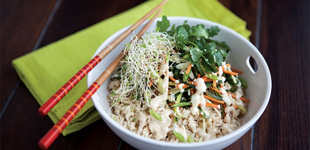 Meatless Monday: Dragon Boat Rice Bowl with Miso Tofu Dressing