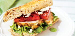 Grilled Chicken and Watermelon Sandwich