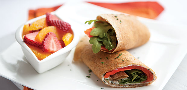 Smoked Salmon Rye Crepe Rolls