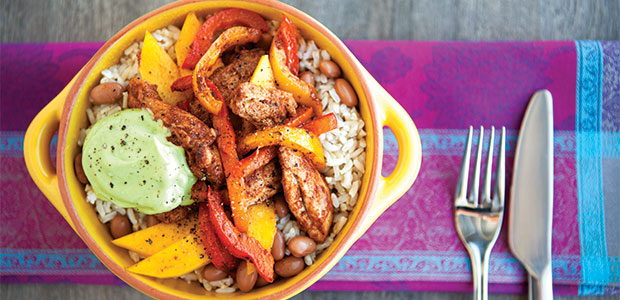 Chicken Fajita Rice Bowl