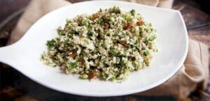 Sprouted Quinoa Pilaf with Miso Dressing