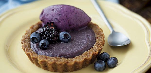 Berry Tart with Blueberry-Banana Ice Cream