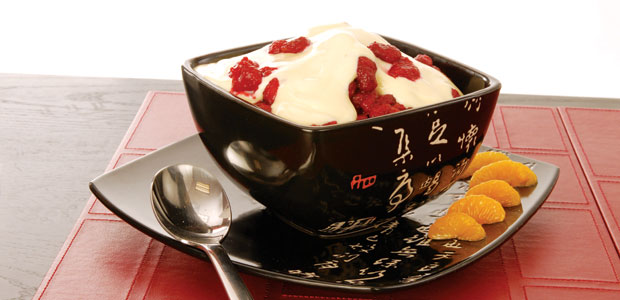 Raspberries with Orange-Flavoured Cream