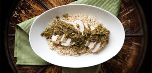 Steamed Chicken with Pumpkin Seed Mole