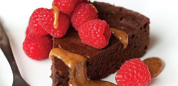 Steamed Chocolate Cake with Almond Cream