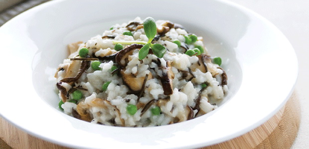 Arame, Shiitake and Pea Risotto