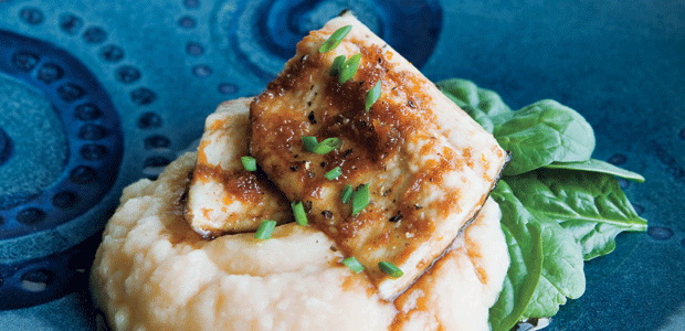 Maple-Glazed Trout with Maple Rutabaga Mash