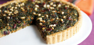 Cranberry Kale Carrot Tart