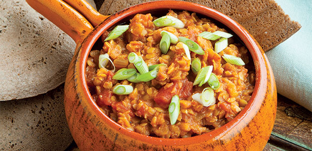 Teff Flatbreads / Ethiopian Lentil Stew (Misir Wot)