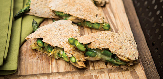 Asparagus Mushroom Quesadillas
