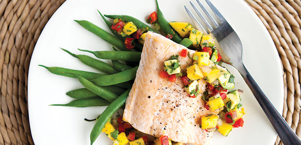 Roasted Arctic Char with Avocado Mango Salsa