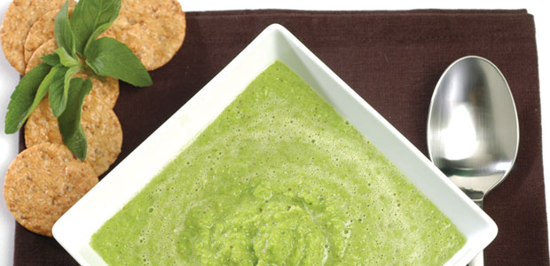 Sweet Spring Pea Soup with Mint