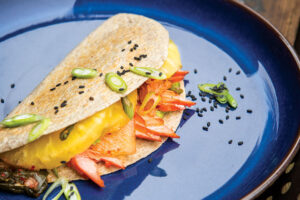 Salmon Kimchi Quesadilla