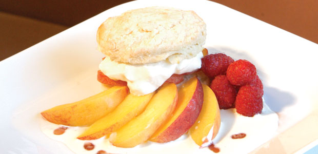 Peach Shortcakes with Ginger Crème Fraîche