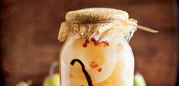 Vanilla and Pink Peppercorn Pears