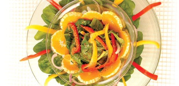Spinach Salad with Orange Sesame Dressing