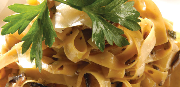 Fettuccine Tartufate with Portobello Mushrooms and Truffle