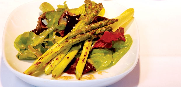Asparagus with Miso Vinaigrette