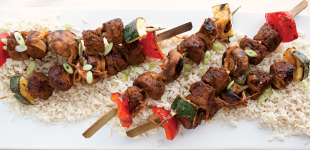 Turkish-Style Seitan Shish Kebab
