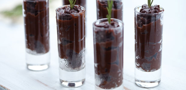 Dark Chocolate and Rosemary Pudding