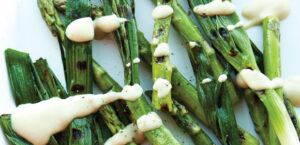 Grilled Asparagus and Spring Onions with Miso Dipping Sauce