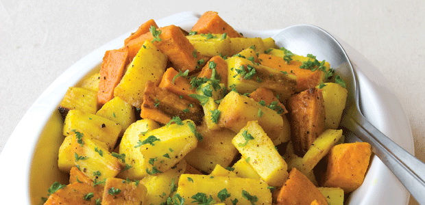 Roasted Parsnips and Sweet Potatoes