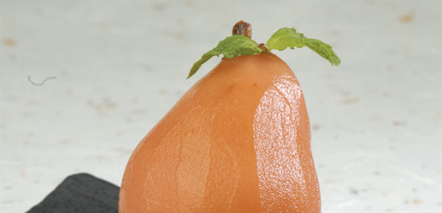 Blond Poached Pears with Rooibos Tea